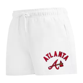 MLB ATLANTA BRAVES CLASSIC WOMEN'S FLC SHORT (WHITE)