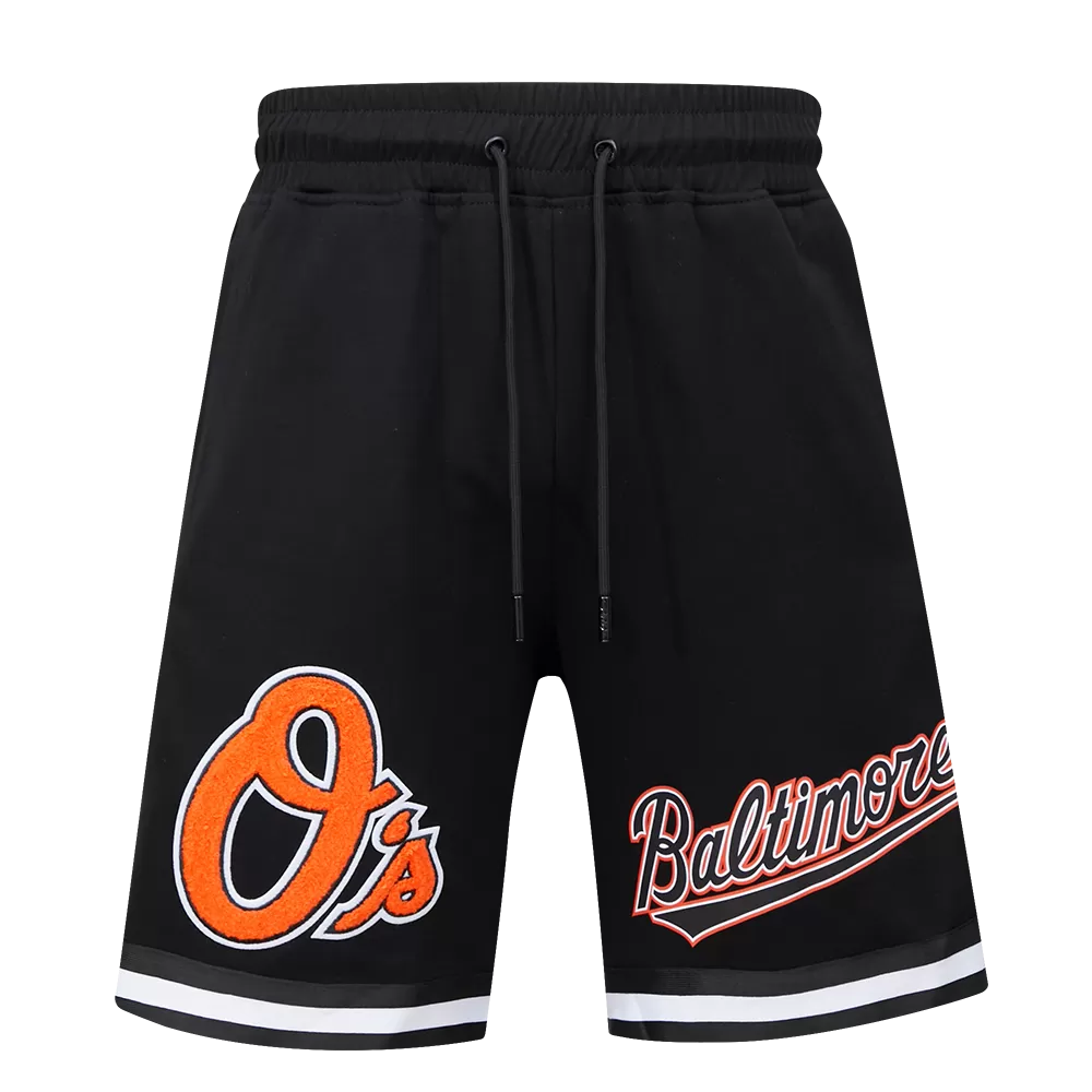 MLB BALTIMORE ORIOLES CLASSIC CHENILLE MEN'S DK SHORT (BLACK/ORANGE)