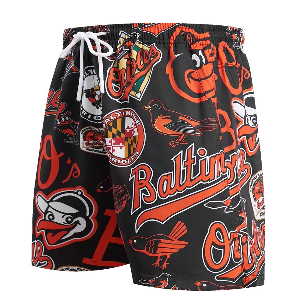 MLB BALTIMORE ORIOLES TOSS LOGO MEN'S WOVEN SHORT (1BO)