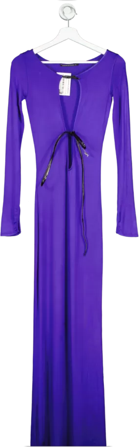 Museum of Fine Clothing Lolly Purple Jersey Long Dress UK 8