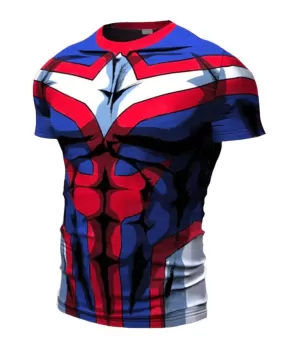 My Hero Academia 'All Might' Short Sleeve Compression RashGuard