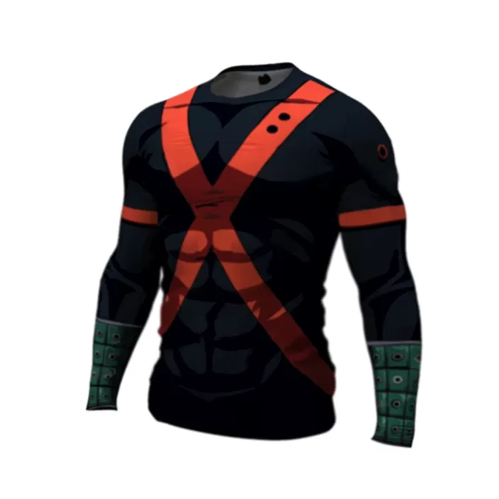 My Hero Academia Compression 'Bakugo ' Premium Long Sleeve Rashguard