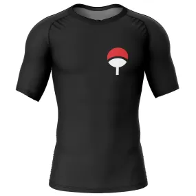 Naruto 'Uchiha Clan | Black' Short Sleeve Compression Rashguard