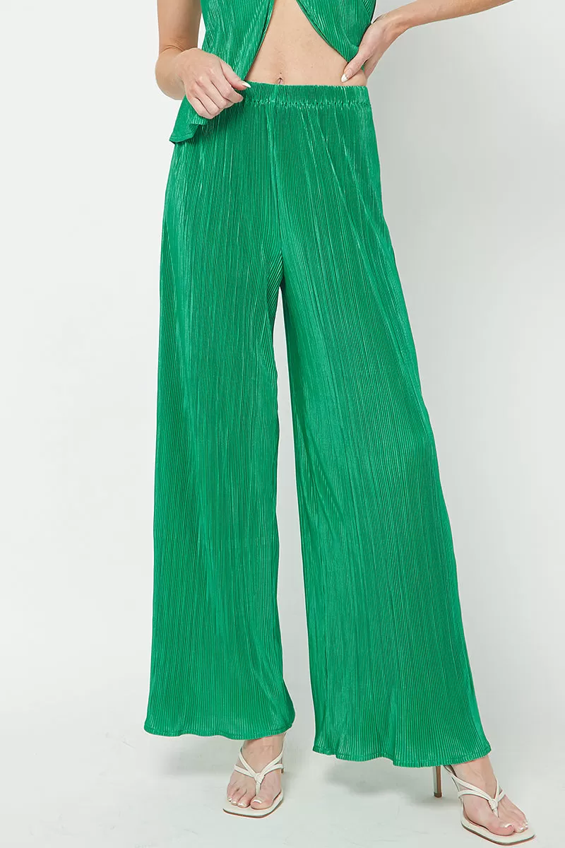 NE Pleated Straight Leg Pant