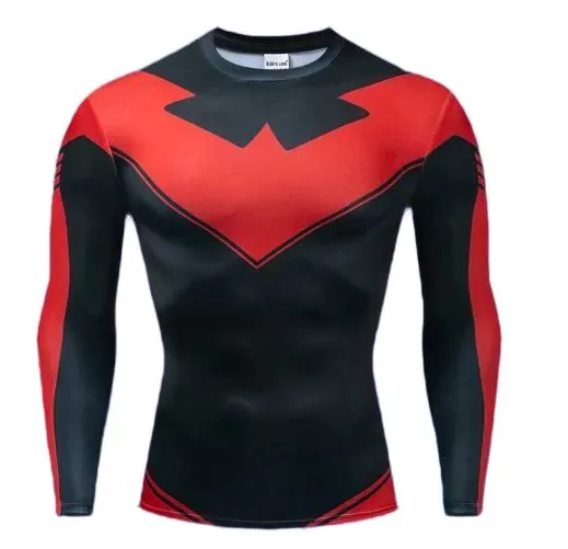 Nightwing 'Red' Long Sleeve Compression Rashguard