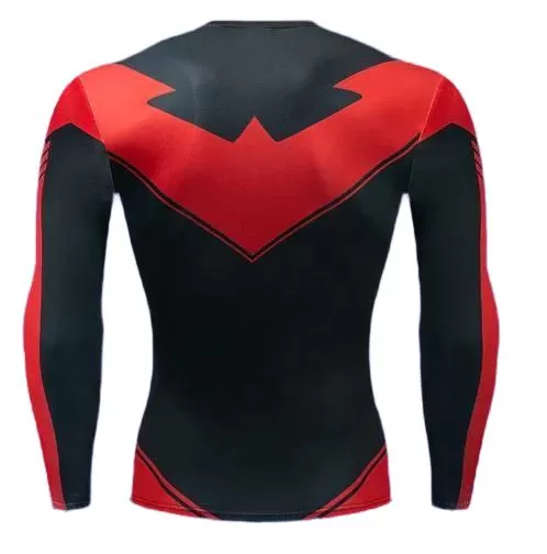 Nightwing 'Red' Long Sleeve Compression Rashguard