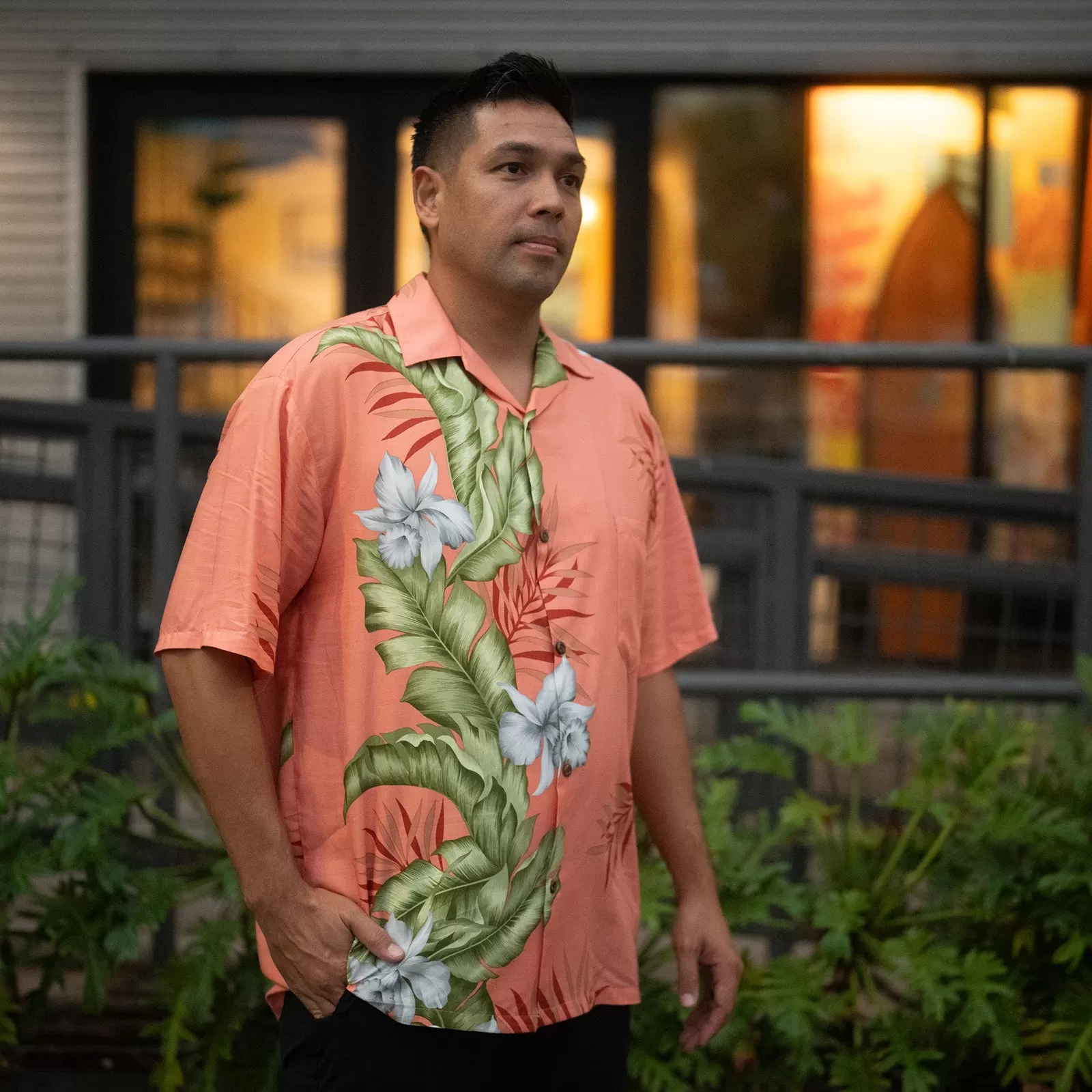 Orchid Panel Aloha Shirt