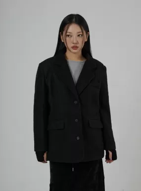 Oversized Button Winter Jacket CD28