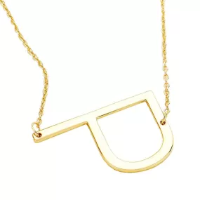 P Monogram Metal Pendant Necklace