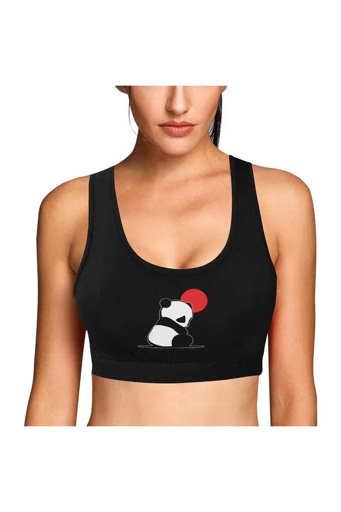 Panda in the Sun Sports Bra