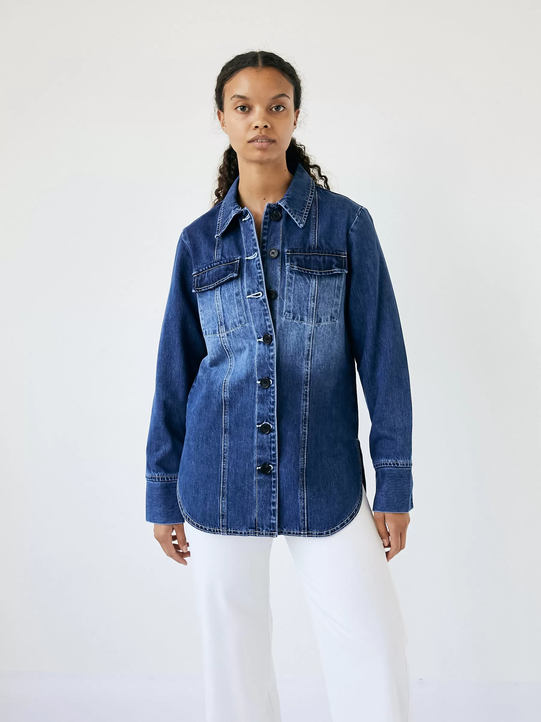 Panel Denim Shirt