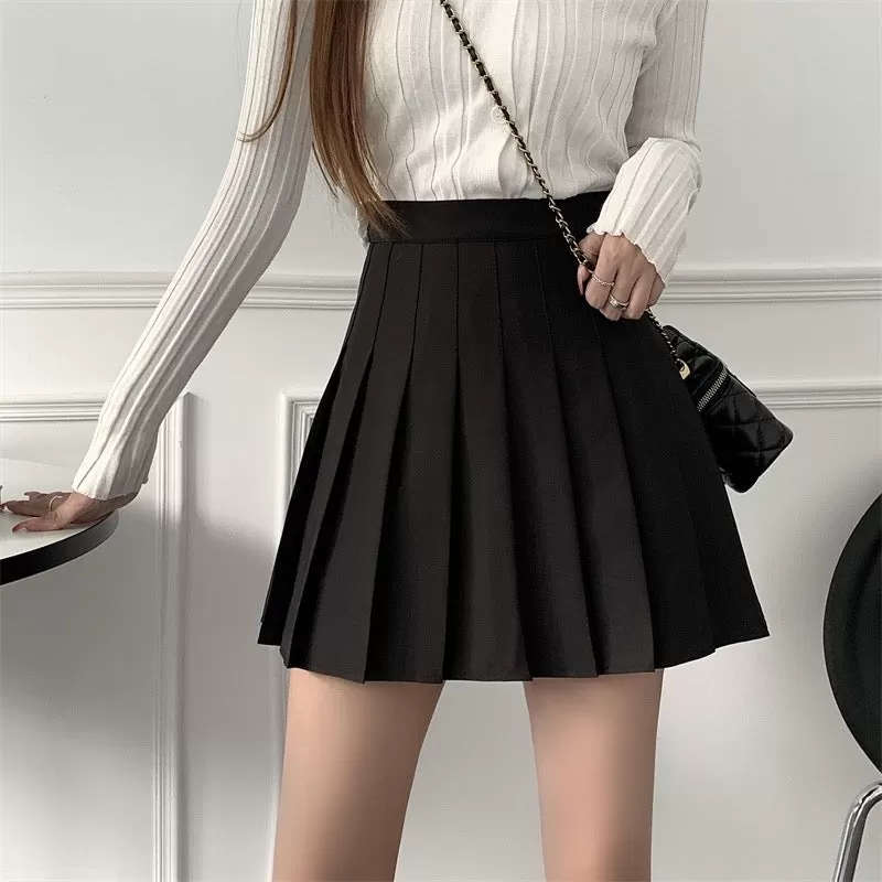 Plain Pleated Skirt