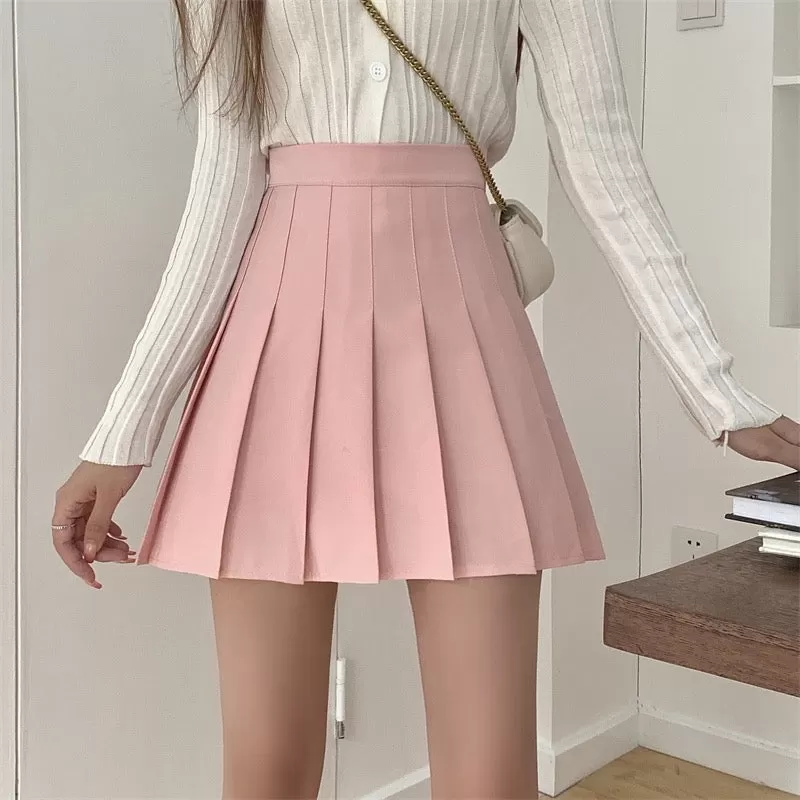 Plain Pleated Skirt