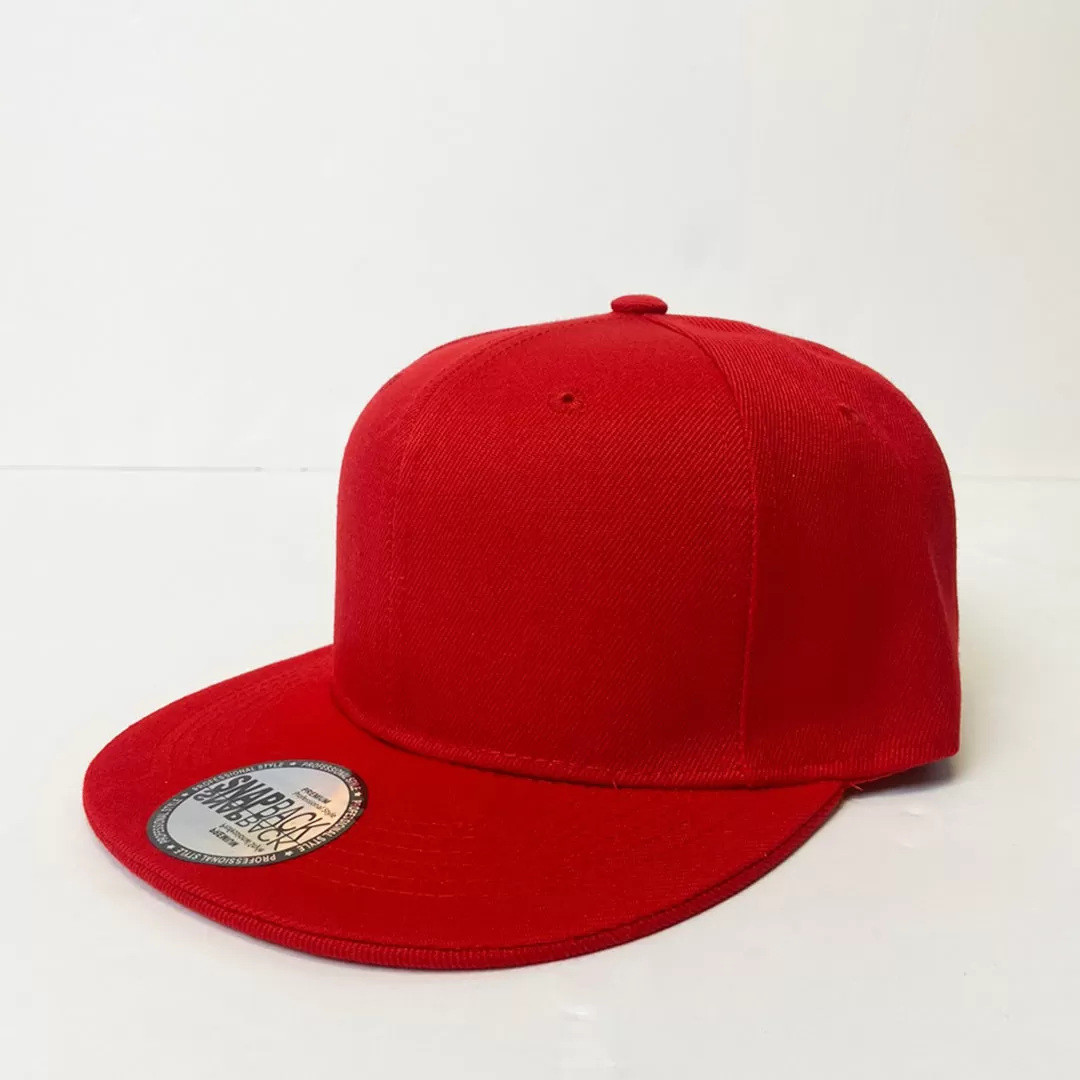 Plain Snapback 5 Panel Hat