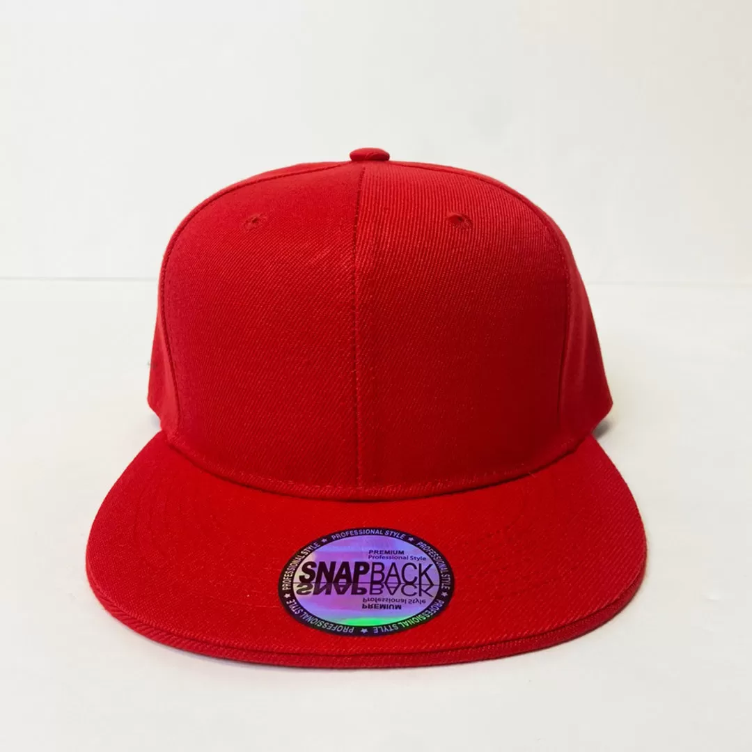 Plain Snapback 5 Panel Hat