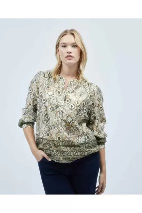 Positional Print Blouse