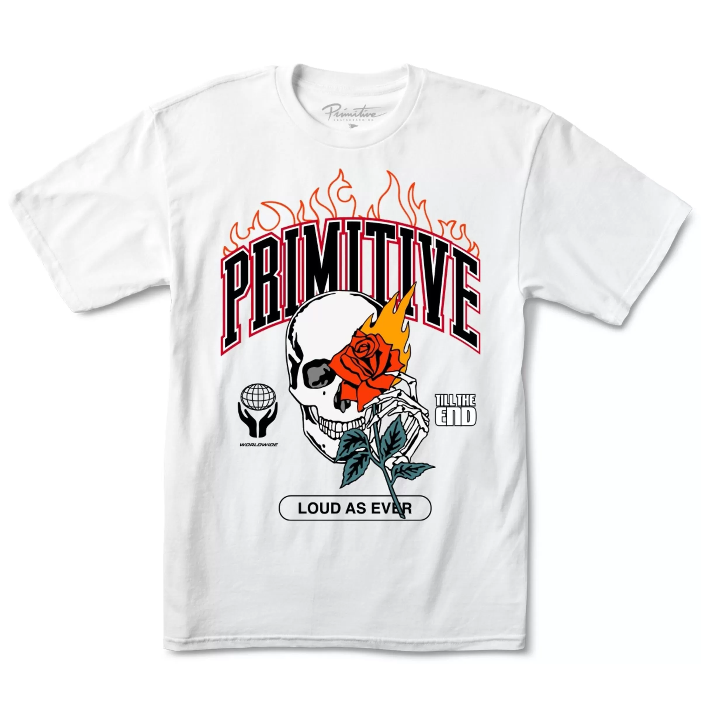 Primitive Heat Tee in White