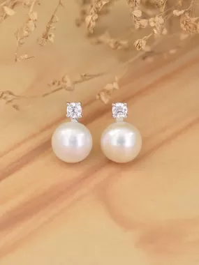 Pure Pearl Classic Studs In Silver