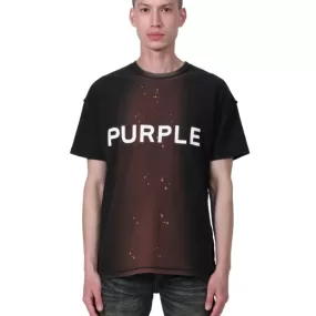 Purple Brand Textured Black Tie Dye S/S Tee