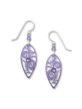 Purple Filigree Earrings by Adajio