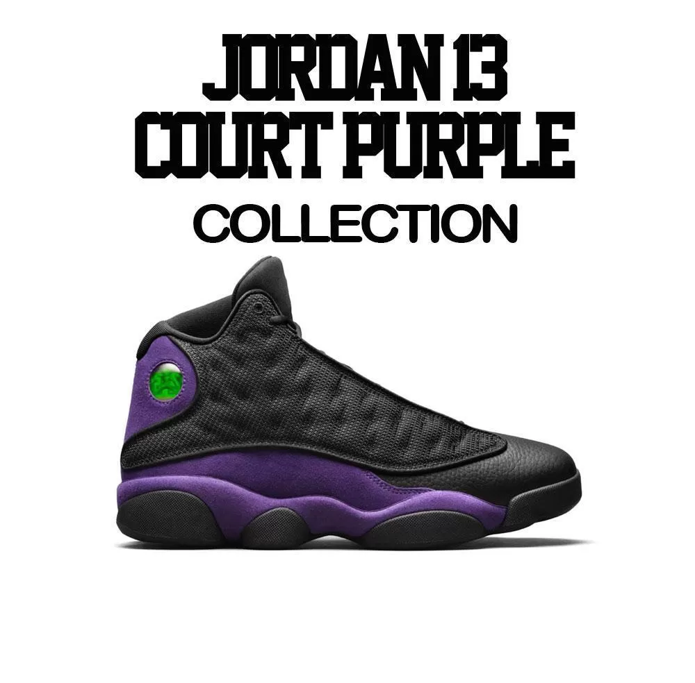 Retro 13 Court Purple Sweater - Everyday - Black