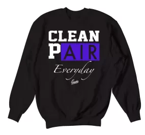 Retro 13 Court Purple Sweater - Everyday - Black