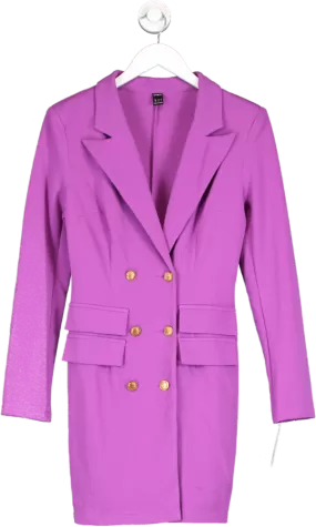 SHEIN Purple Long Sleeve Blazer Dress UK XS