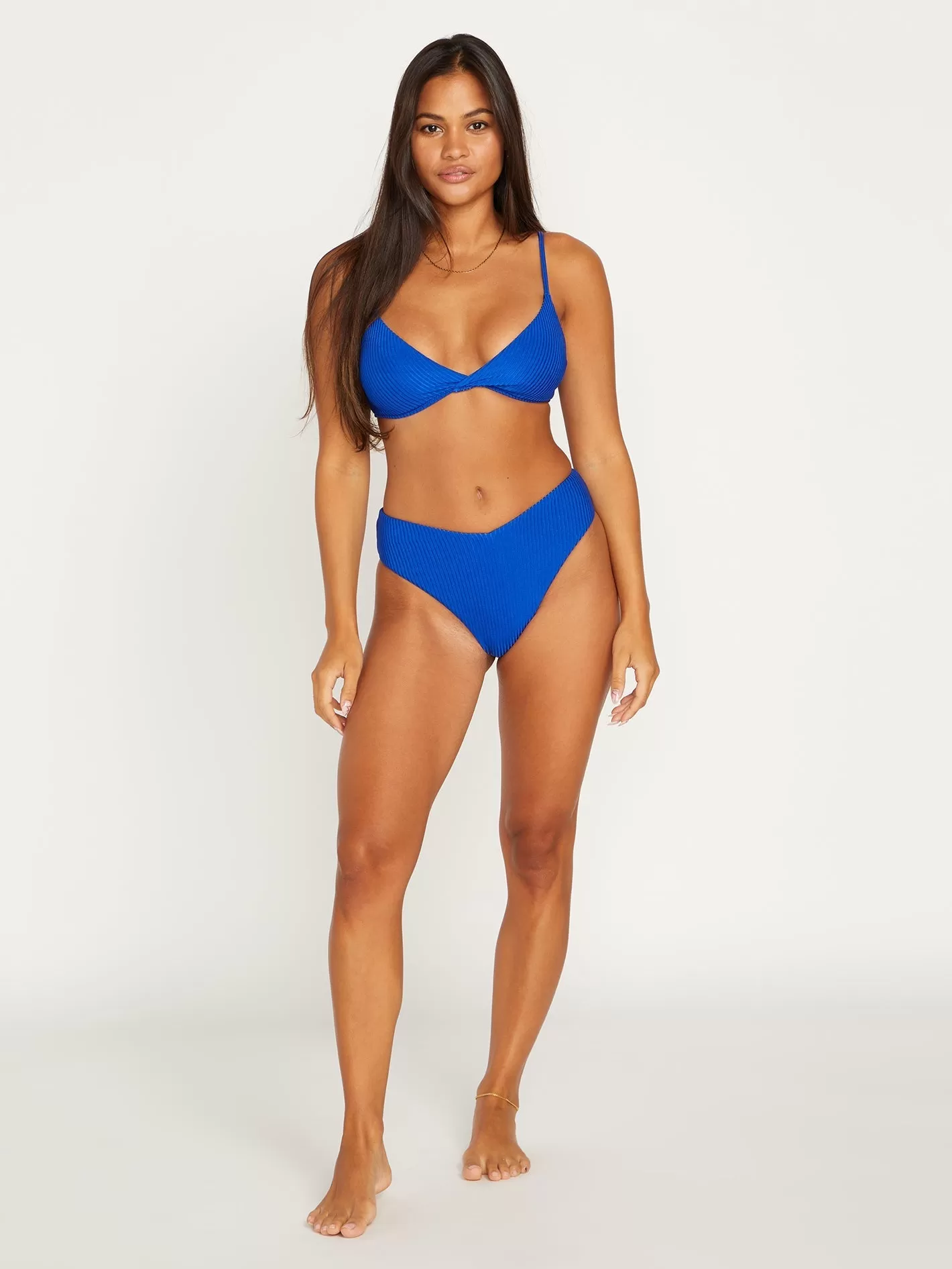 Simply Rib V Neck Bikini Top