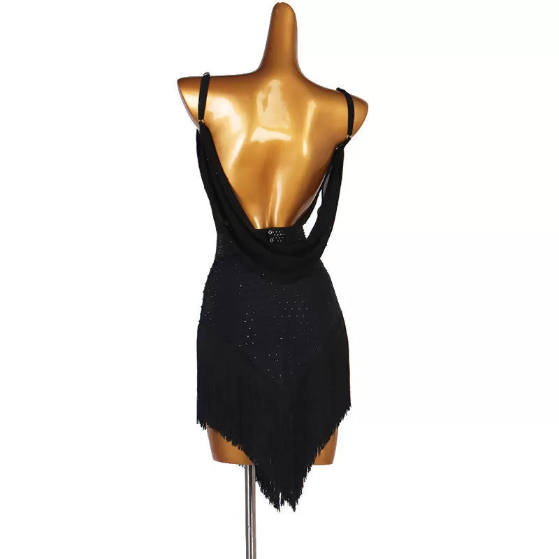 Sizzle Fringe Dance Apparel | Black/Red | LQ270