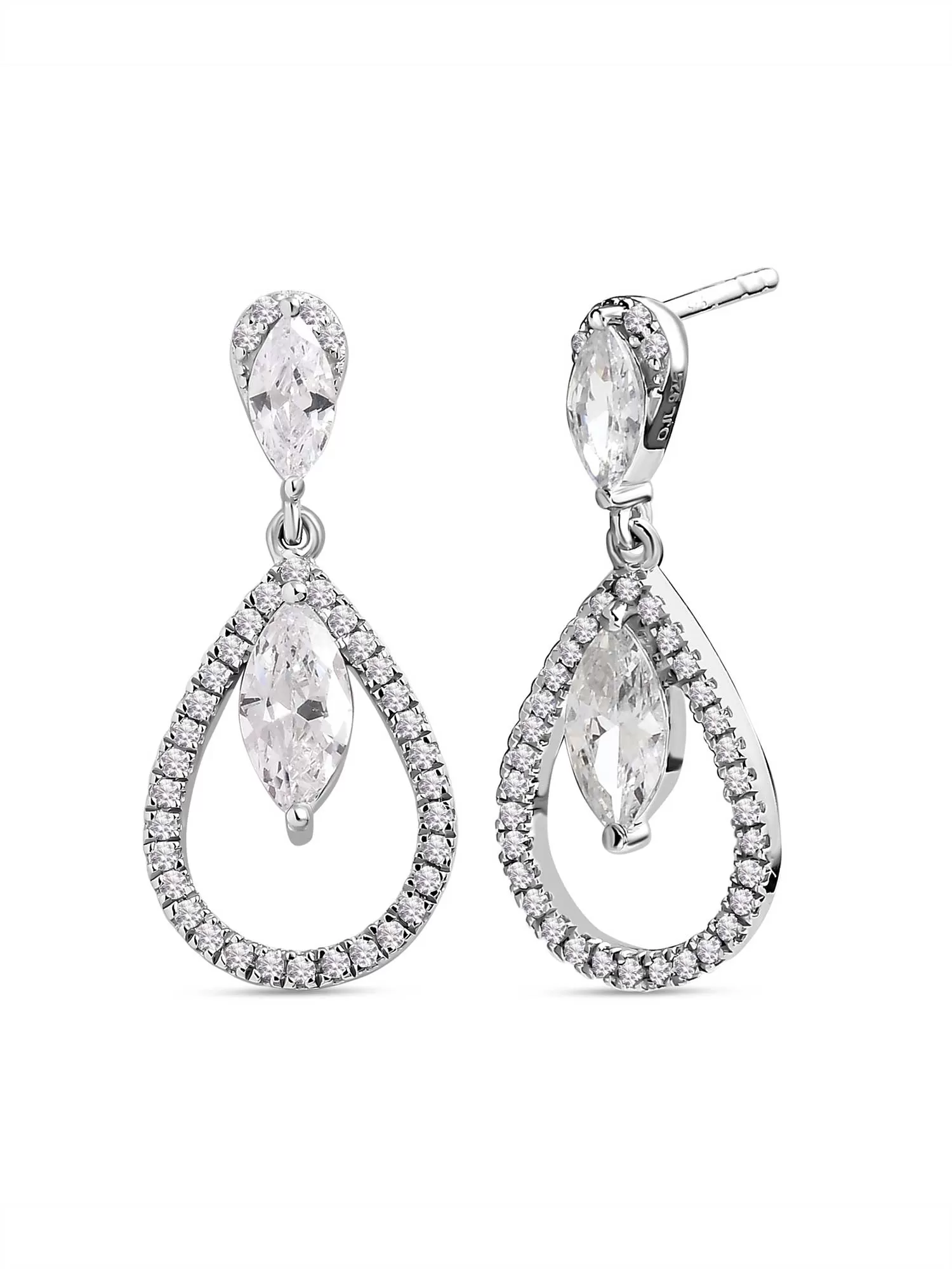 Sparkle Dangler Earrings For Women In American Diamond