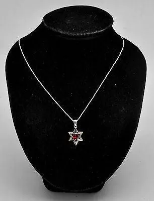 Star Of David Pendant In Purple Gemstone   925 Sterling Silver Necklace #7