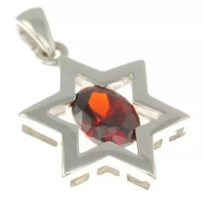 Star Of David Pendant In Purple Gemstone   925 Sterling Silver Necklace #7