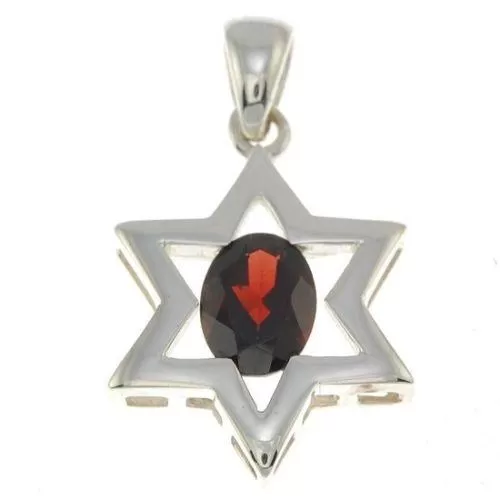 Star Of David Pendant In Purple Gemstone   925 Sterling Silver Necklace #7