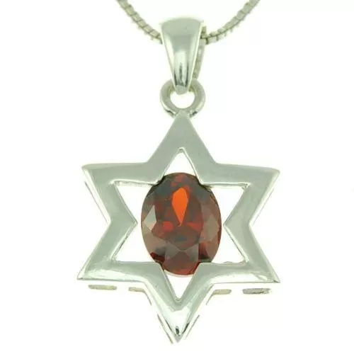 Star Of David Pendant In Purple Gemstone   925 Sterling Silver Necklace #7