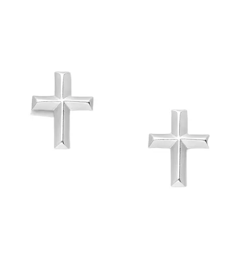 Sterling Silver Cross Earrings