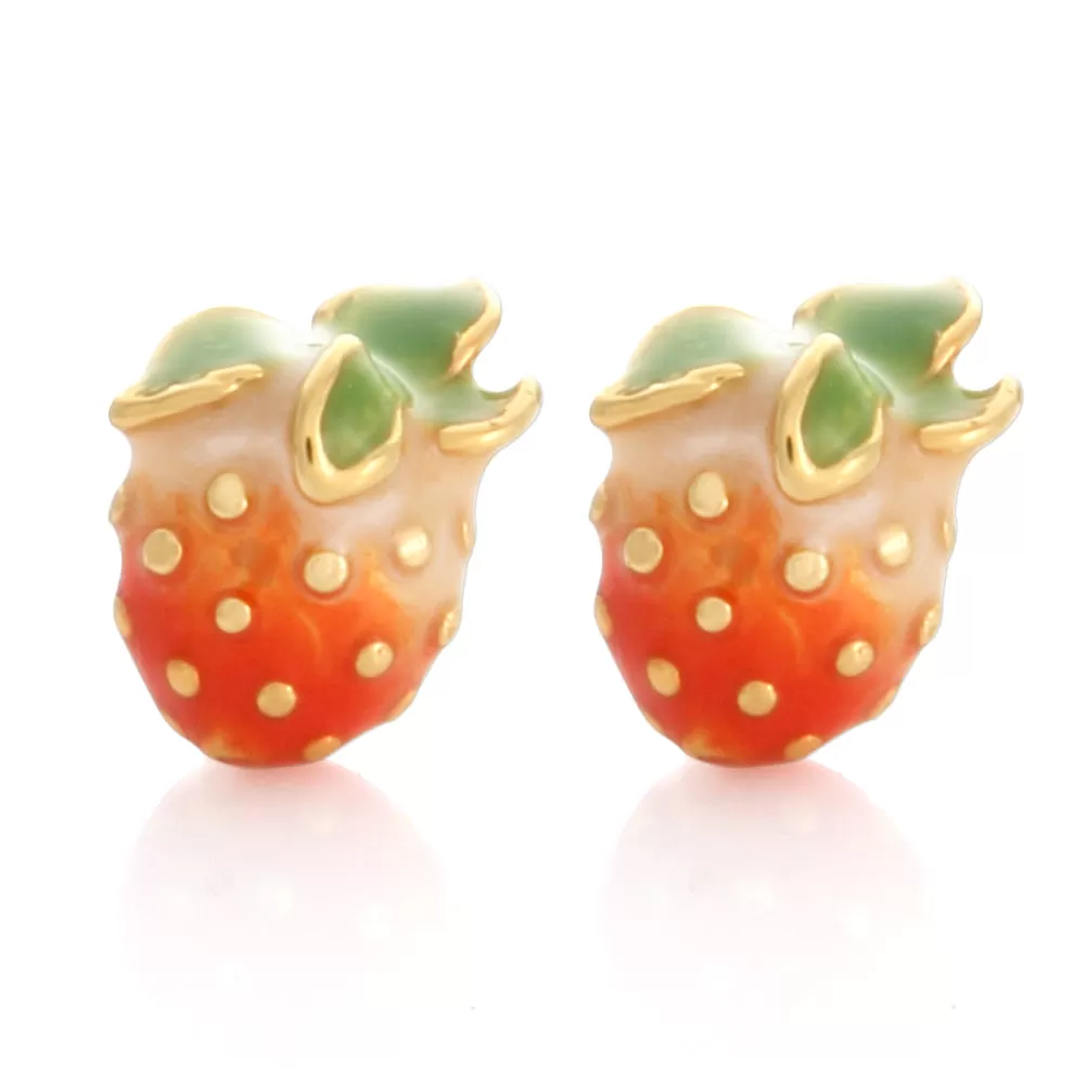 Strawberry Cute Fruits Studs Earrings