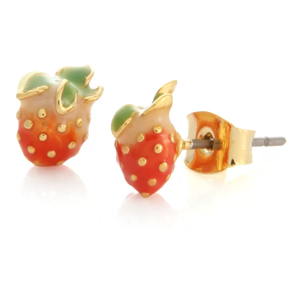 Strawberry Cute Fruits Studs Earrings