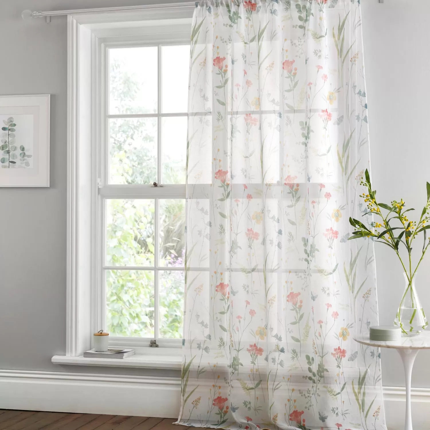 Summer Burst Voile Curtains 140X122