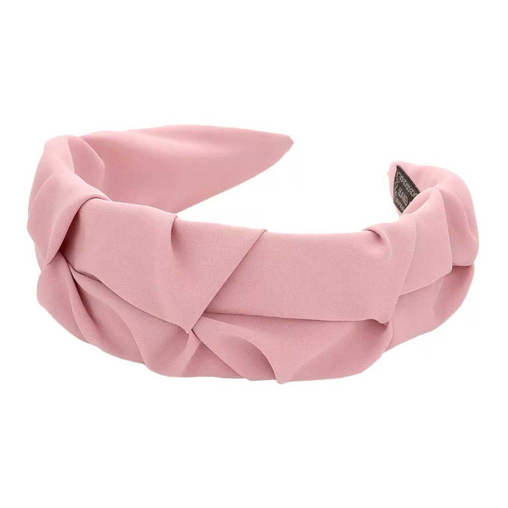 Trendy Pleated Solid Headband