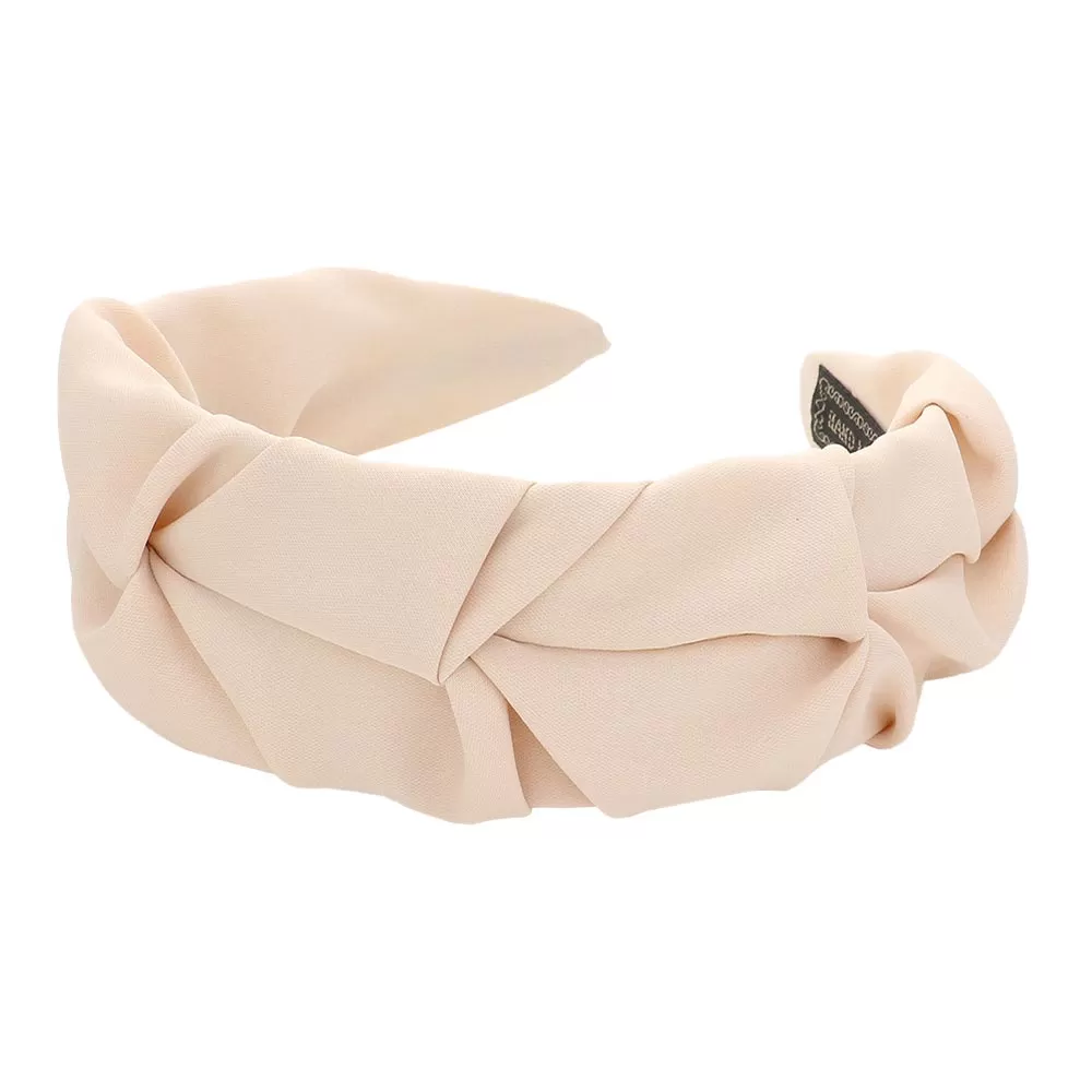 Trendy Pleated Solid Headband