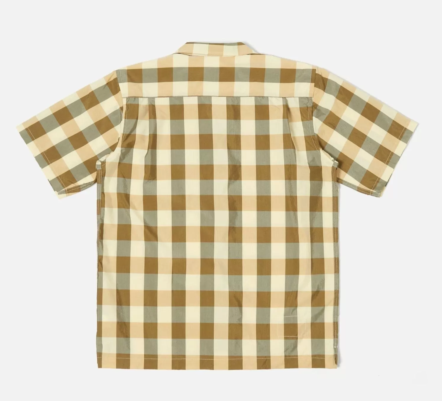 Universal Works - Camp Shirt In Sand Compact Cotton