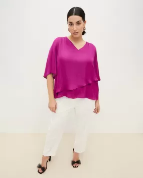 V-neck Blouse - Purple