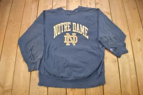 Vintage 1990s University Of Notre Dame Champion Reverse Weave Sweatshirt / Vintage Champion / Made In USA / Notre Dame / Sportswear