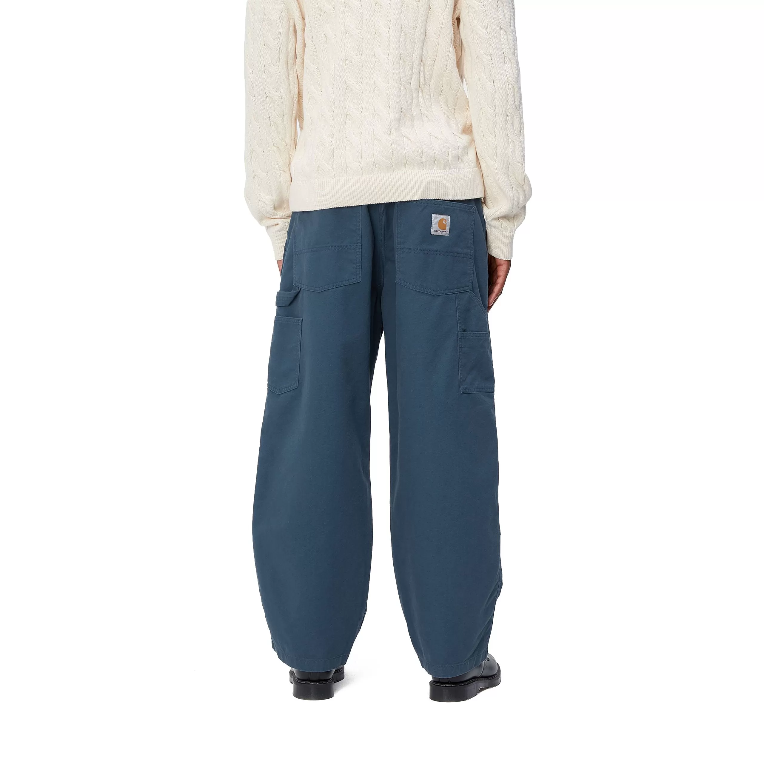 WIDE PANEL PANT NAVAL RINSED