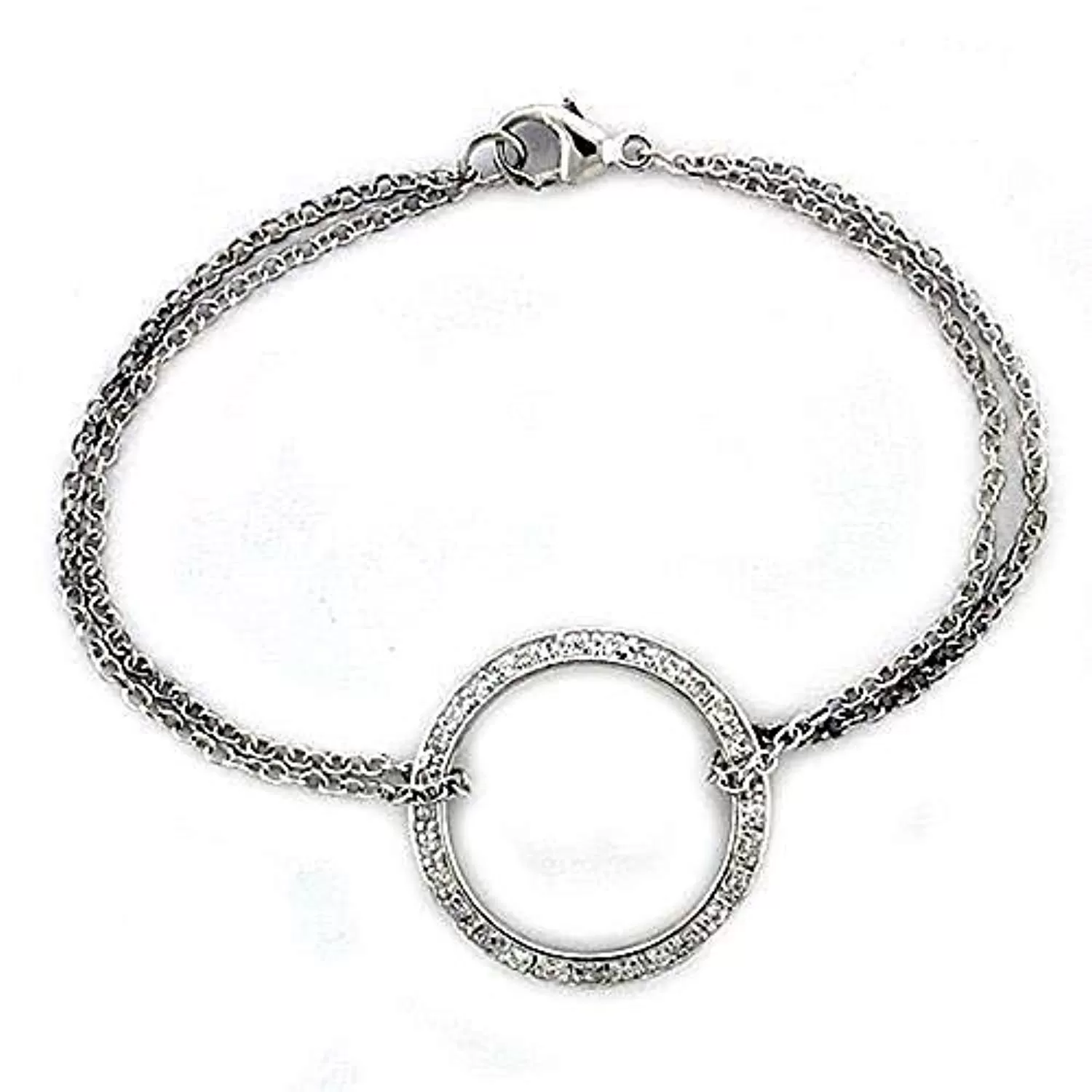 WildKlass 925 Sterling Silver Clear Stone Bracelet High Polished (no Plating) Women AAA Grade CZ Clear