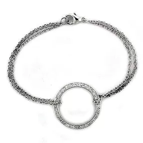 WildKlass 925 Sterling Silver Clear Stone Bracelet High Polished (no Plating) Women AAA Grade CZ Clear