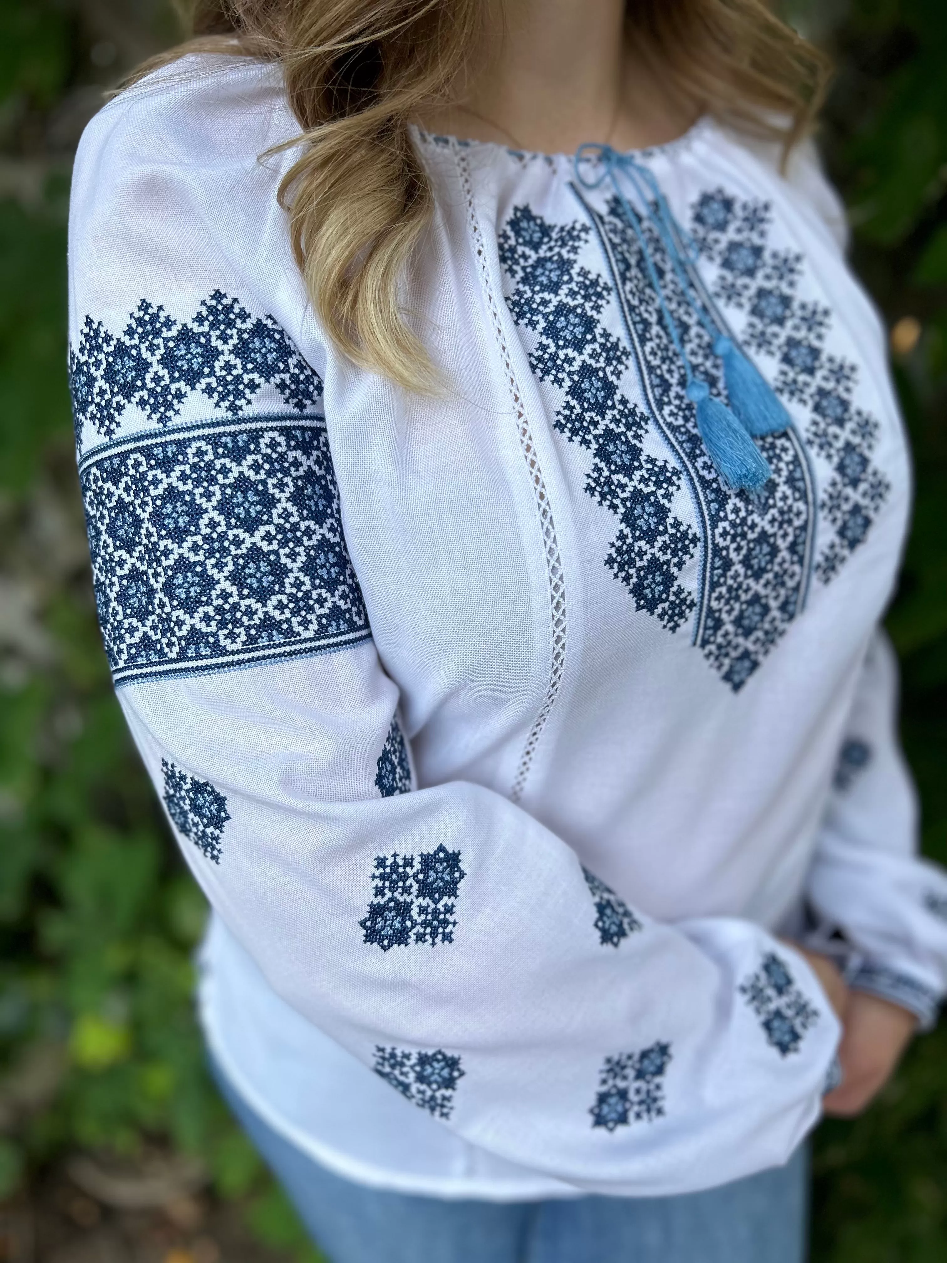 Women's Blouse- Blue Dawn