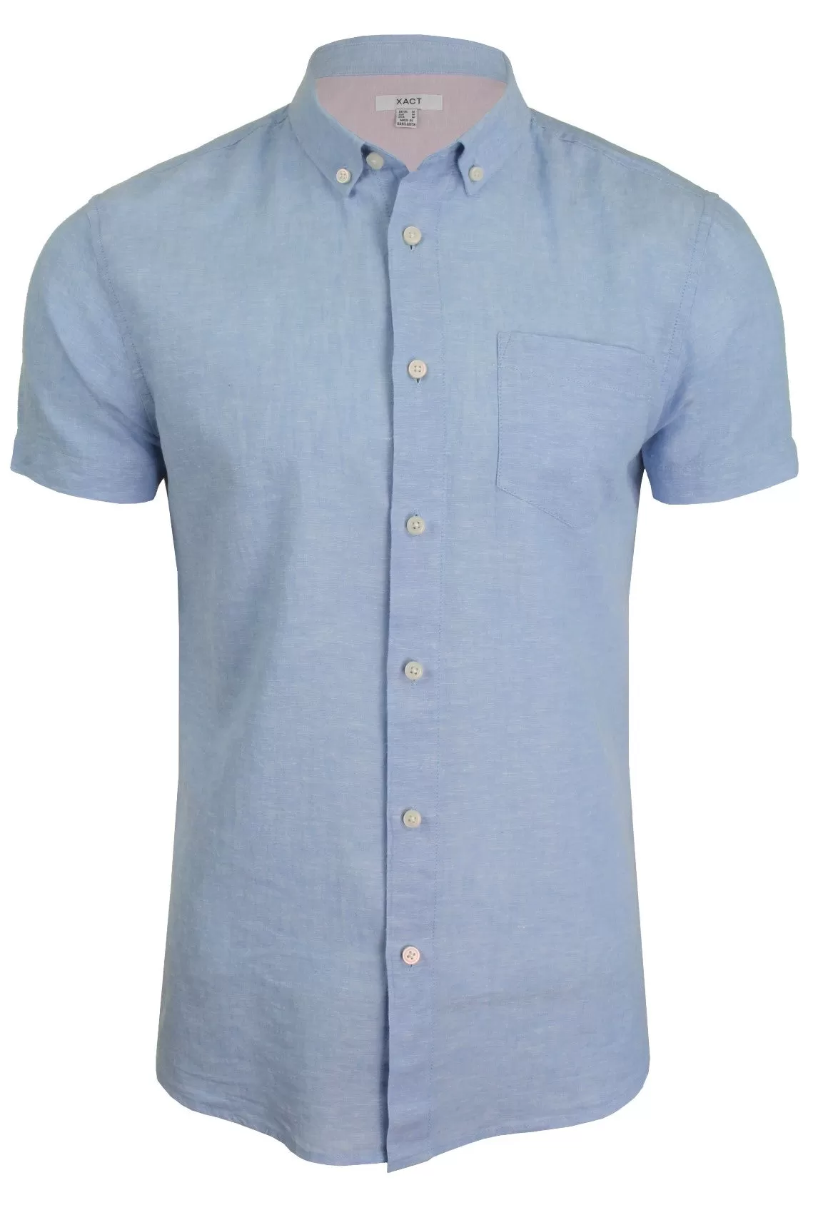 Xact Short Sleeved Linen Mix Shirt